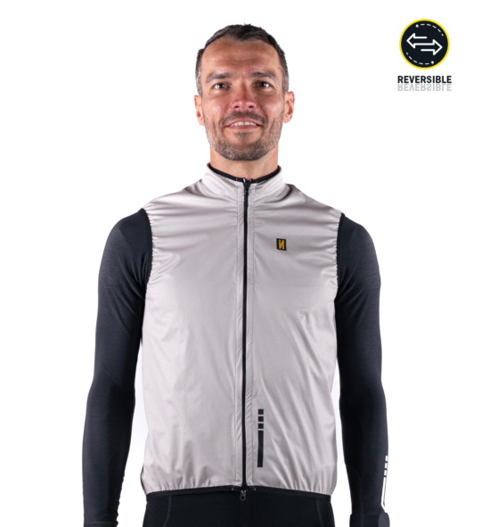 Armilla ciclista reversible PURE TECH STONE/BLACK