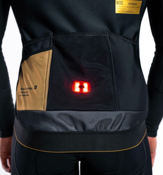 Female cycling jacket with safety light ANTARES 25