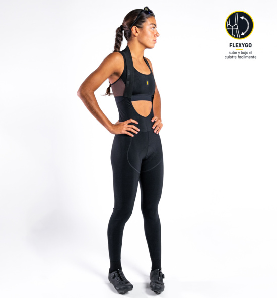 Cycling bib tights PURE KENDRA BLACK FEMALE