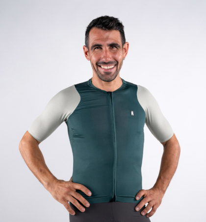 green cycling jersey