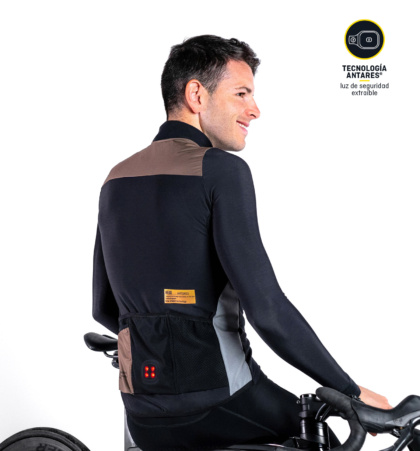 MAILLOT CICLISMO INVIERNO CON LUZ SEGURIDAD