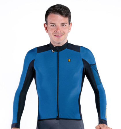 MAILLOT CICLISMO INVIERNO AZUL