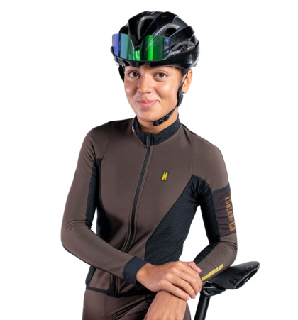 MAILLOT CICLISMO MUJER MARRON INVERSE