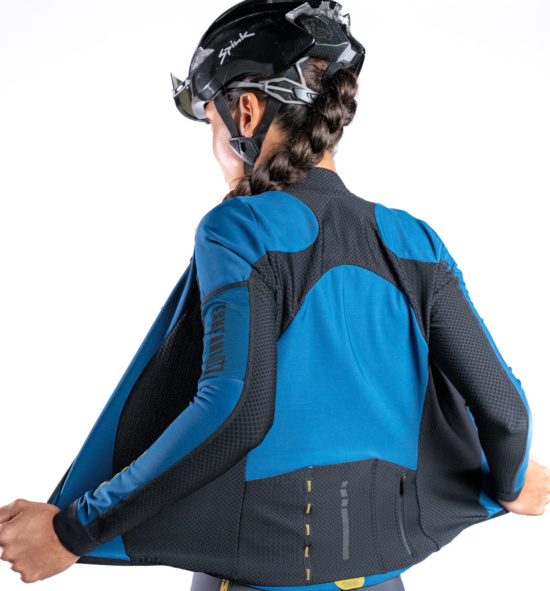 Female long sleeve cycling jersey PURE LEVEL PETROL