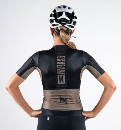 NOIR DORÉ MAILLOT CYCLISME